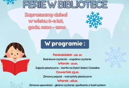 FERIE ZIMOWE W BIBLIOTECE