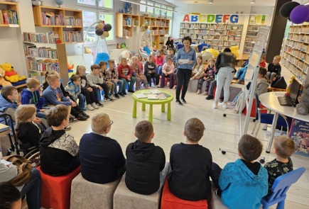 Odwiedziny uczniów ze Szkoły Podstawowej w Bieganowie.