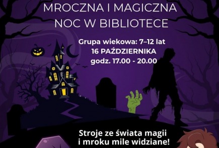 Zapraszamy na kolejną edycję NOCY BIBLIOTEK! -  16 października - piątek