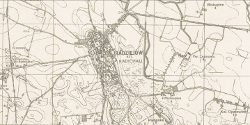 Topographische Karte (Meßtischblatt) cz. wsch. (Ostdeutschland) 1944r.