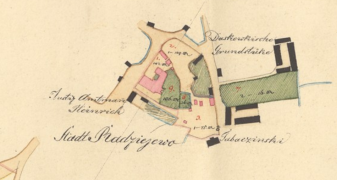 Fragment planu miasta Radziejowa 1806r.