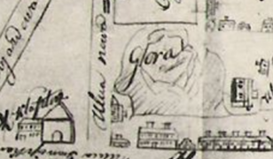 Góra zamkowa na planie z 1835r.