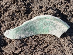 Fragment sierpa z brązu, można go datować na około 1000 p.n.e.
